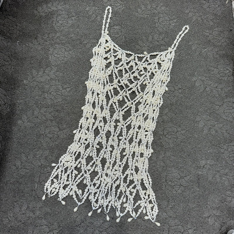 Handmade Beaded Diamond Hollow Out Dress