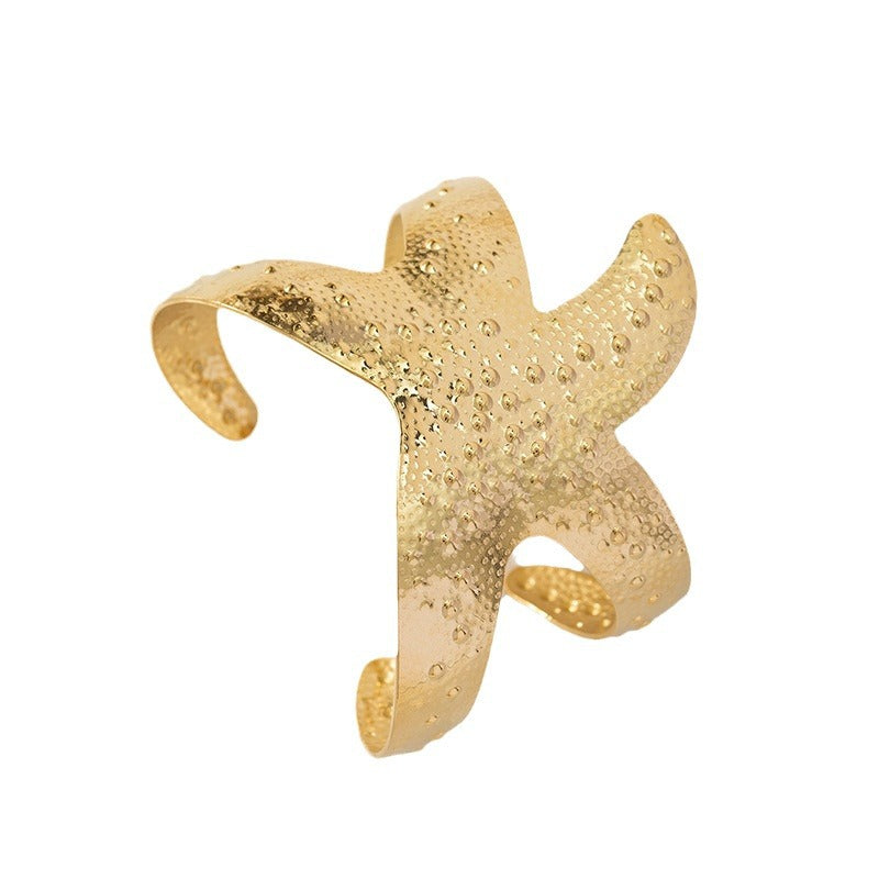 Exaggerated Wide Starfish Cuff Bracelet