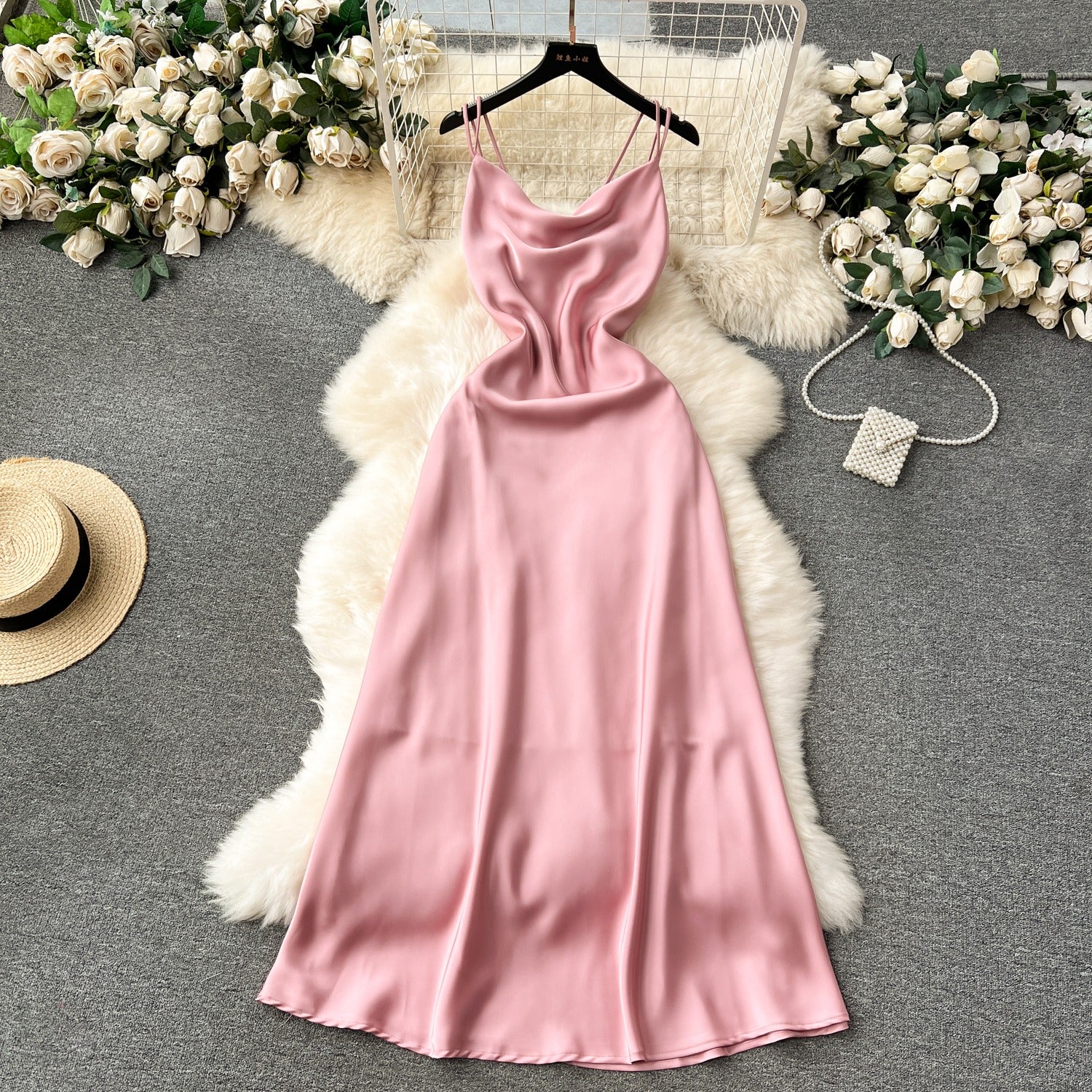 Satin French Style Camisole Dress