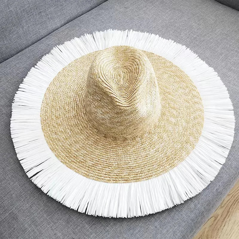 Summer Vintage Fringed Straw Hat