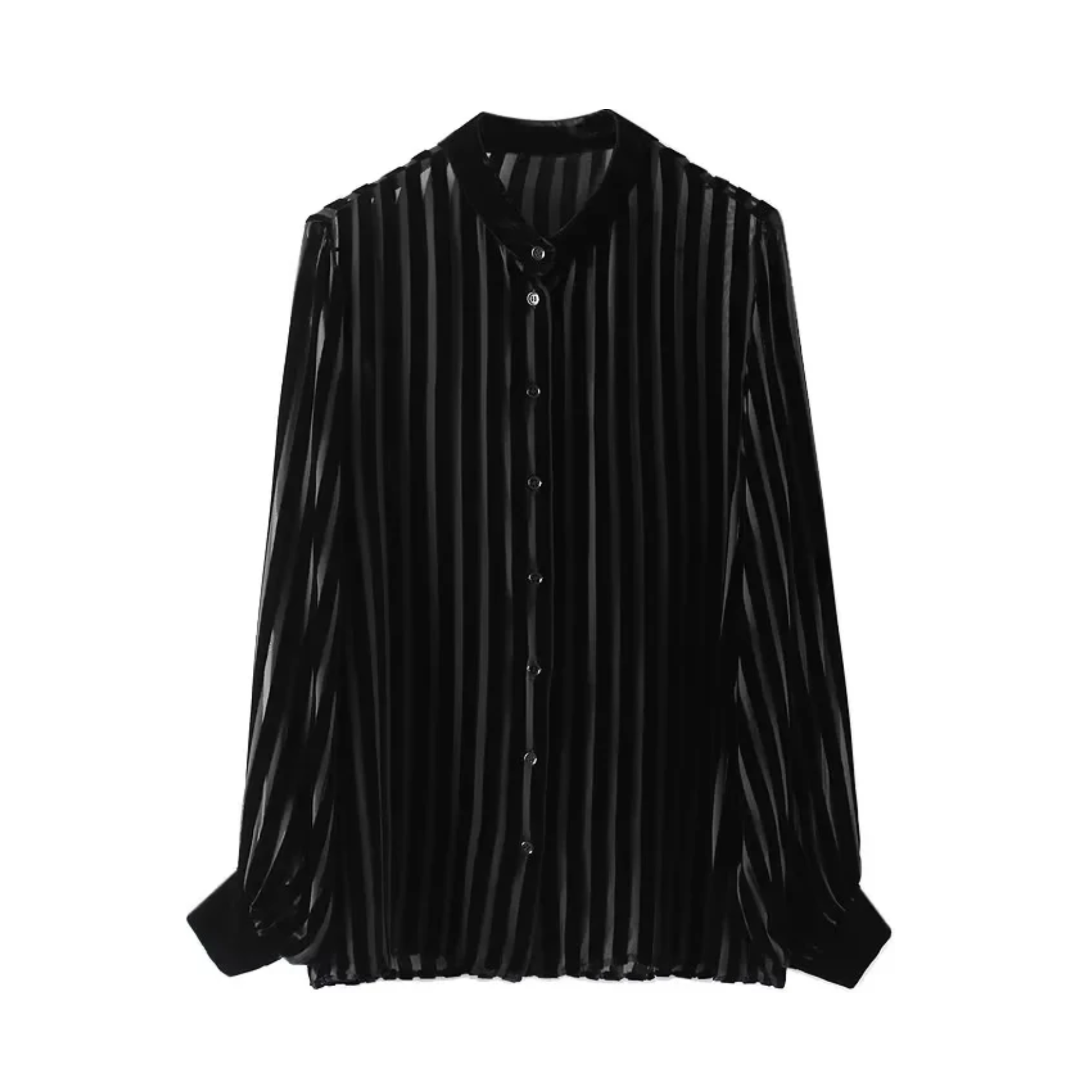 Semi Sheer Stripes Shirt