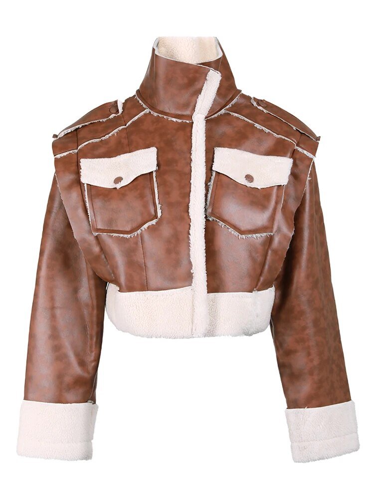 Vegan Leather Short Jacket