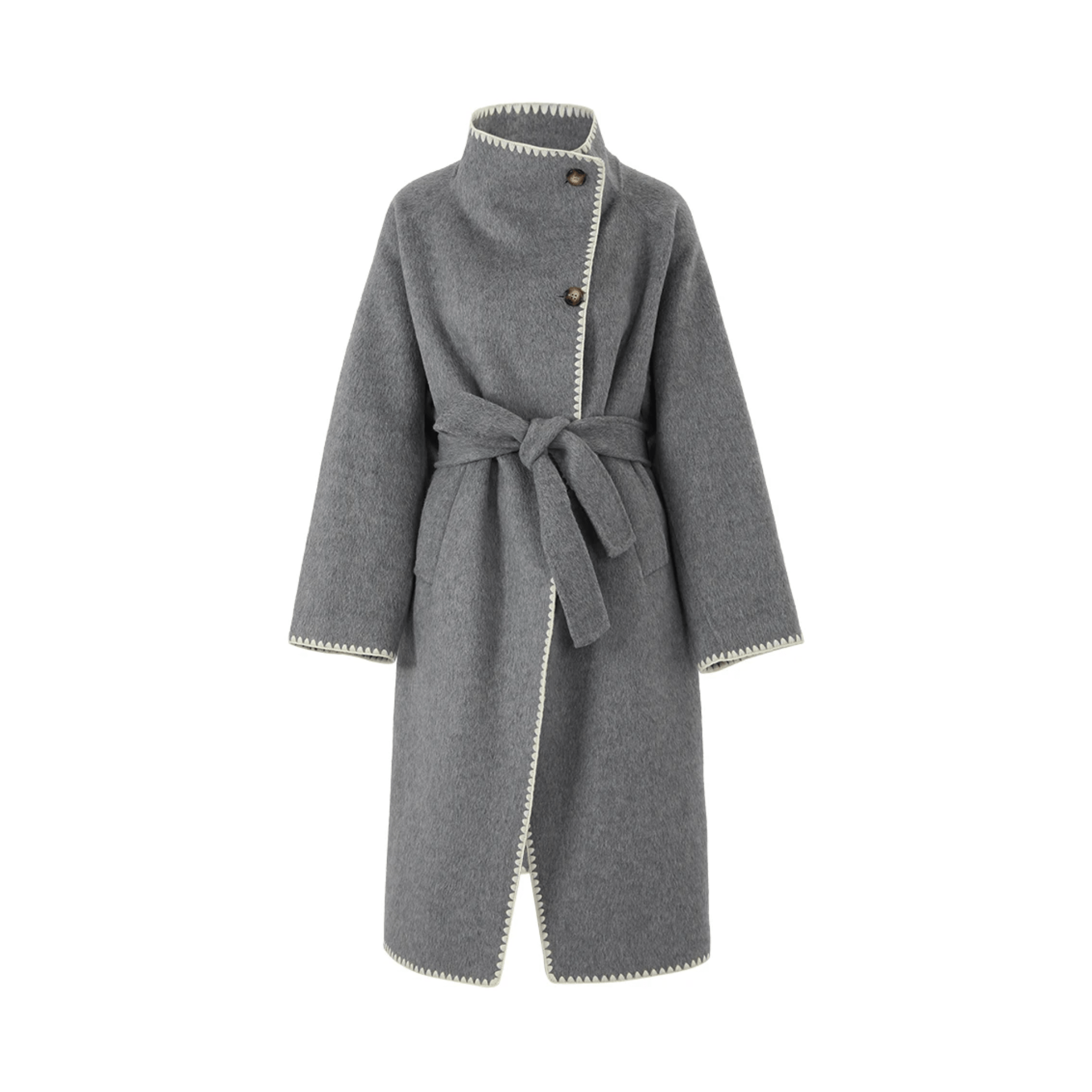 Double Sided Belted Woolen Coat