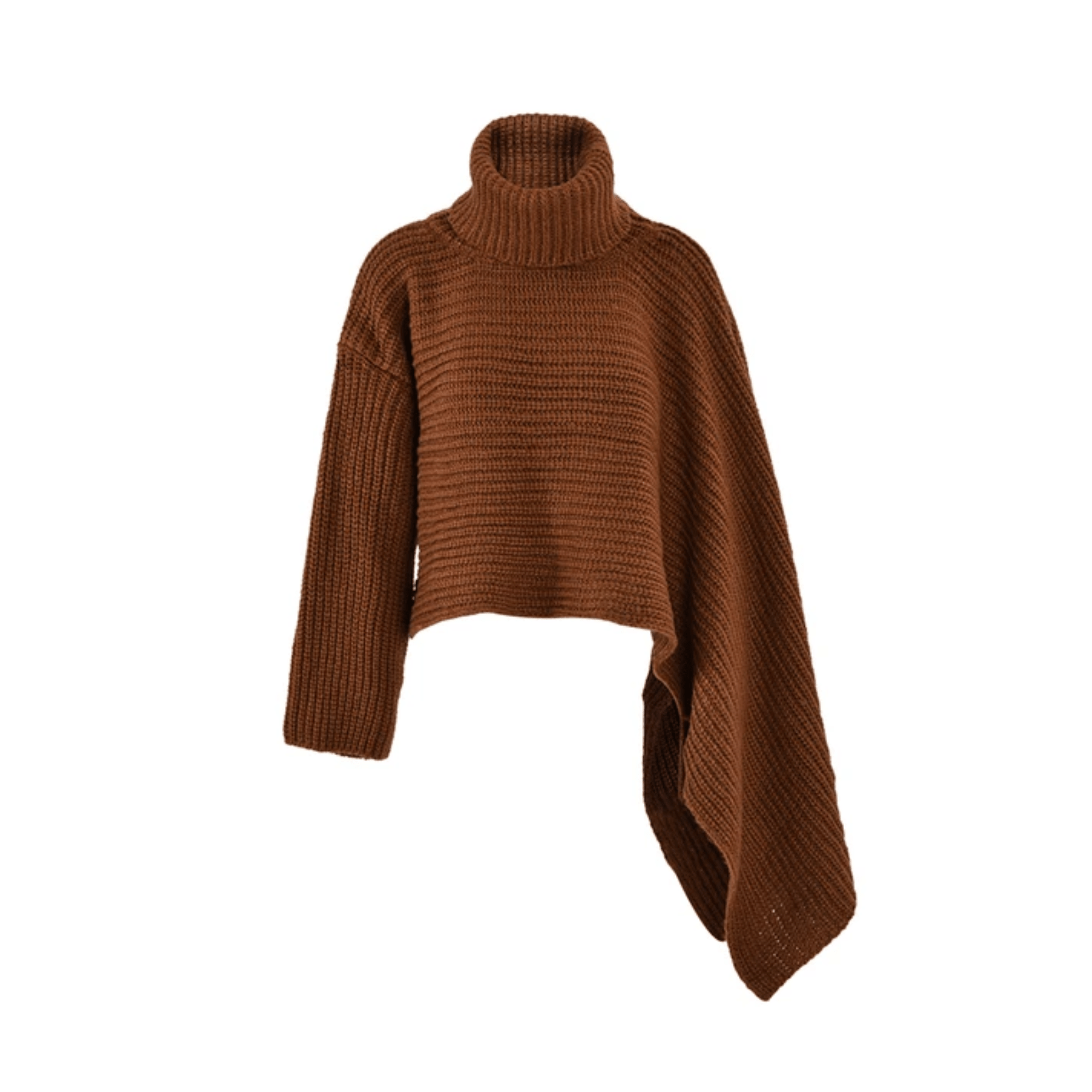 Irregular Sleeves Turtleneck Sweater - Kelly Obi New York