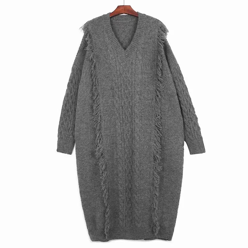 Sheep Wool Cable Knit Dress - Kelly Obi New York
