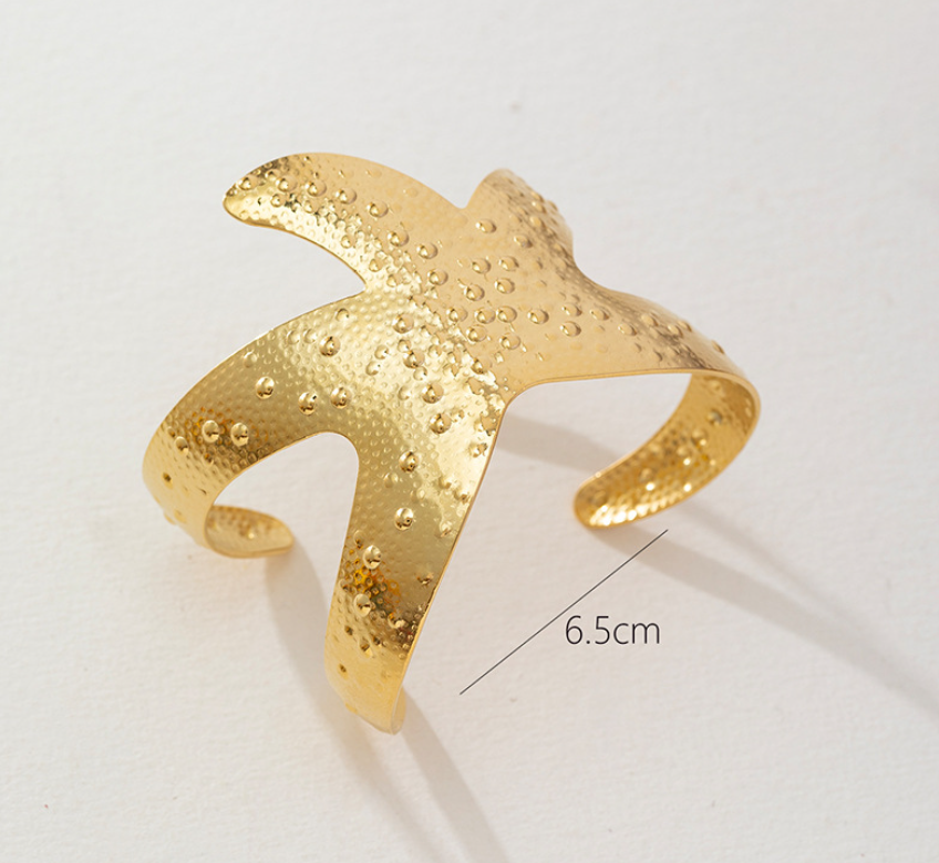 Pre Order:  Exaggerated Wide Starfish Cuff Bracelet