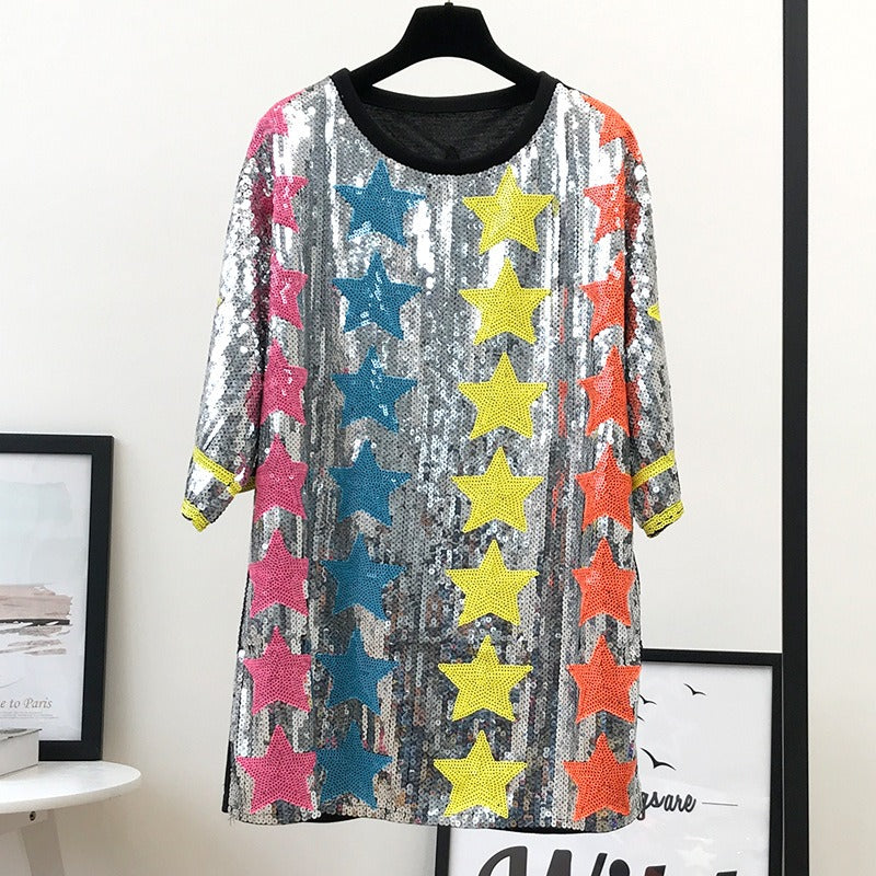 Star Sequin Loose T-Shirt