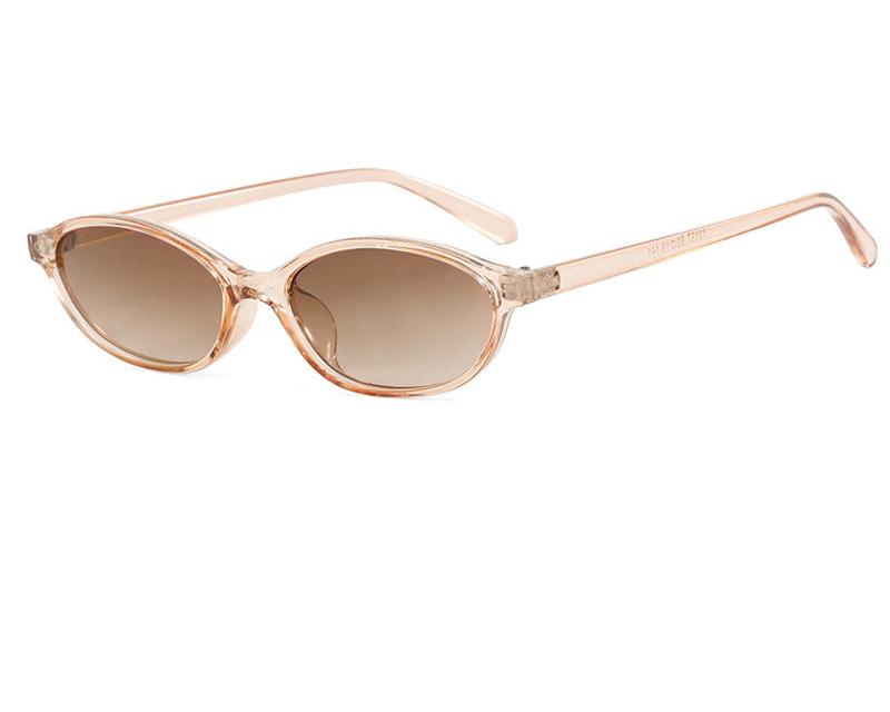 Sleek Oval Cat-Eye Sunglasses