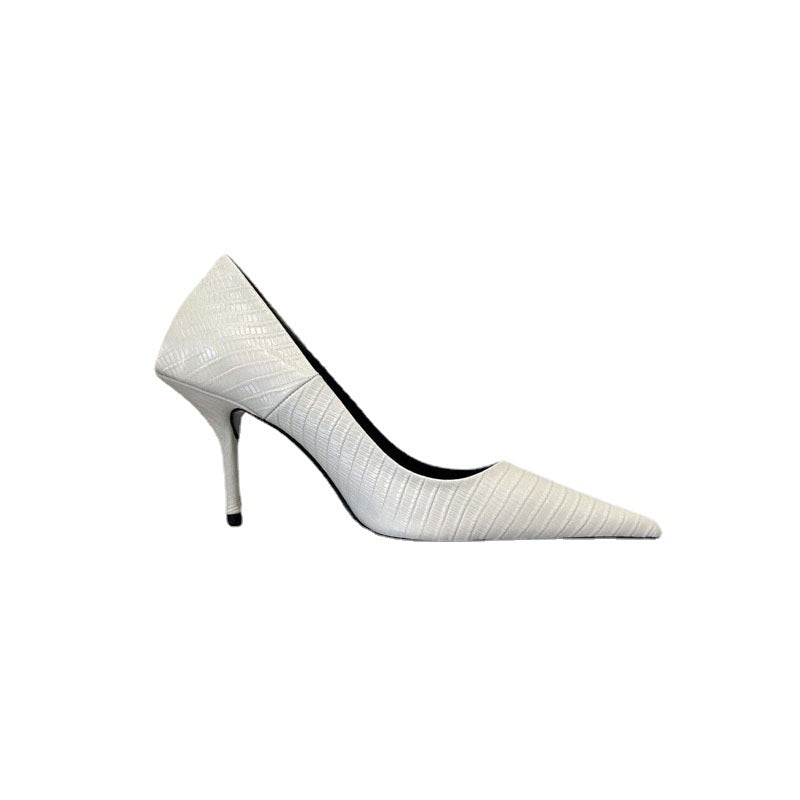 Pre Order:  Pointy Toe Genuine Leather Stiletto Pumps