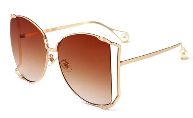 Pre Order:  Pearl Temple Tips Square Sunglasses