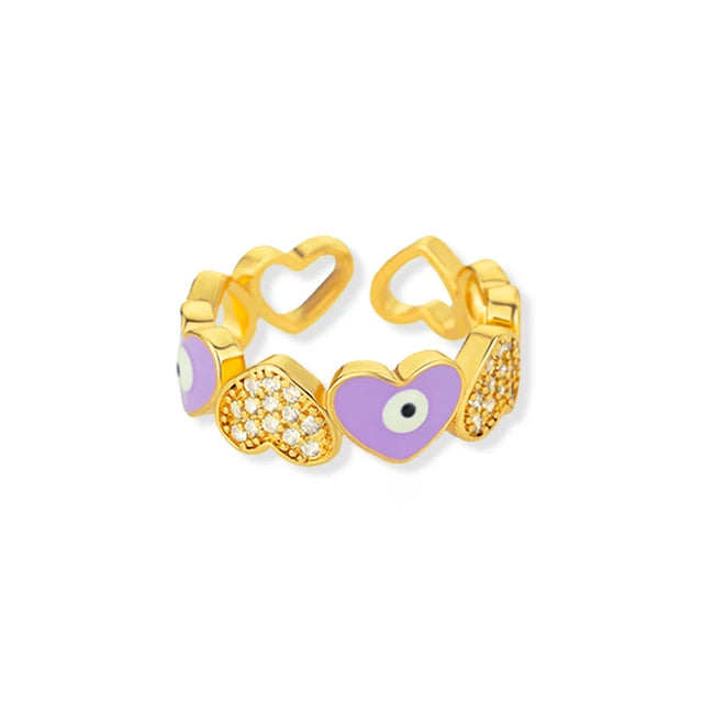 Pre Order:  Hearts Link Open Adjustable Rings