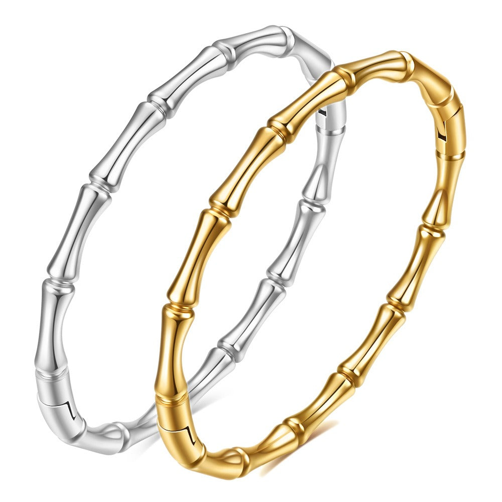 Pre Order: Bamboo Knot Stainless Steel Magnetic Bracelet