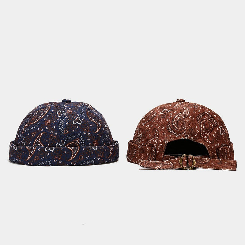 Pre Order:  Cashew Flower Retro Brimless Baseball Cap