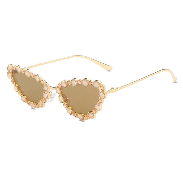 Pre Order:  Rhinestones Cat Eyes UV400 Sunglasses