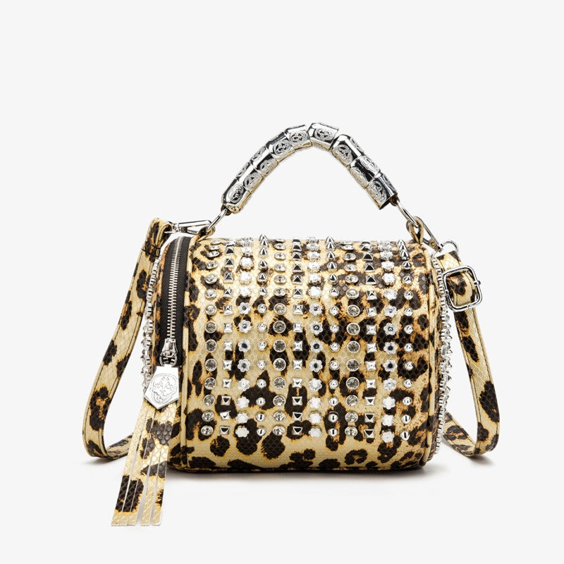 Pre Order:  Classic Handmade Rhinestone Cylinder Shoulder Bag