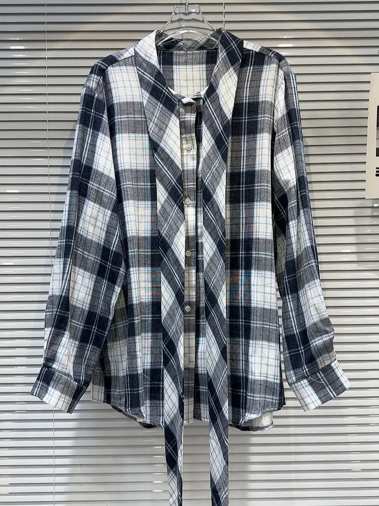 Pre Order:  Plaid Loose Long Sleeve Shirt