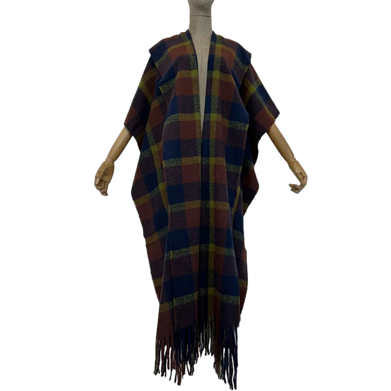 Multi Tartan Plaid Maxi Cardigan - WINI