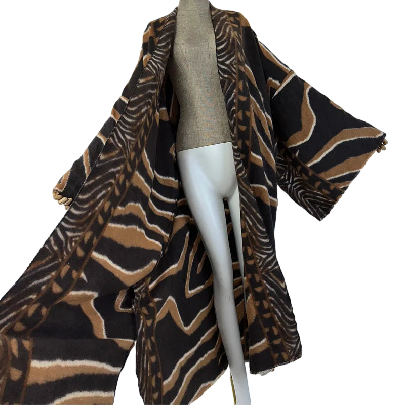 Elegant Leopard Print Long Cardigan - WINI