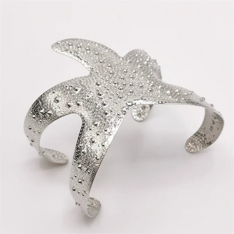 Pre Order:  Exaggerated Wide Starfish Cuff Bracelet