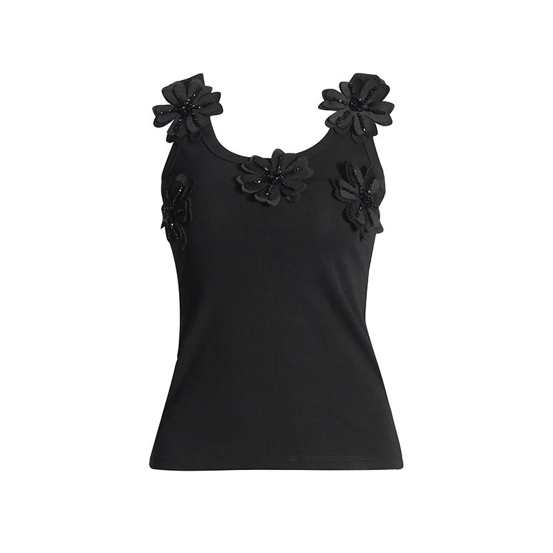 Pre Order:  3D Flower Slim Camisole Top