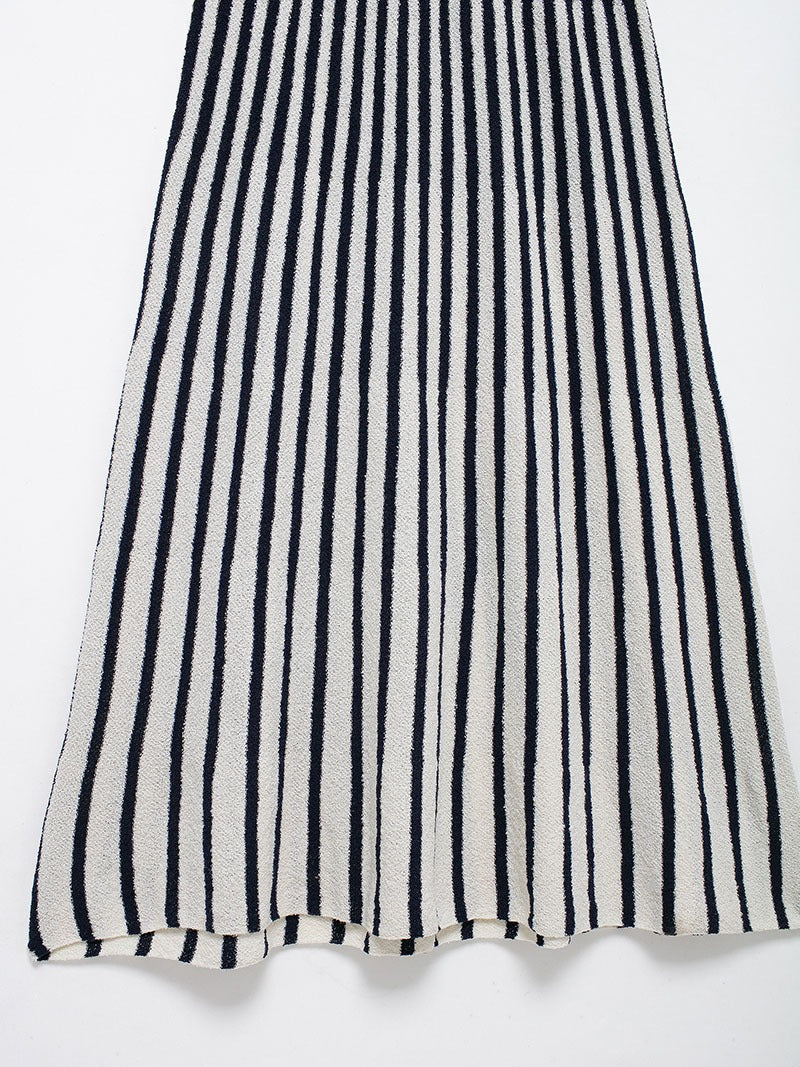 Pre Order:  Striped Sleeveless Knitted A-Line Dress