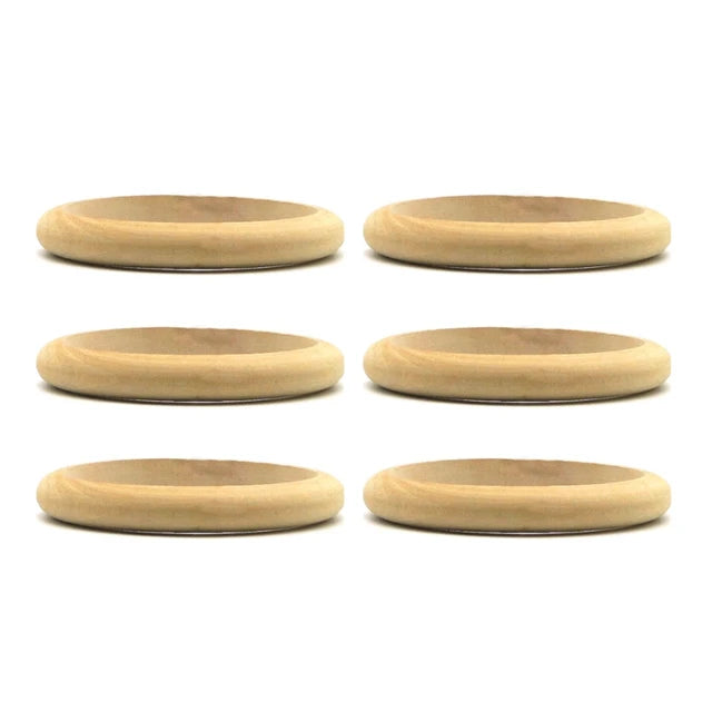 Pre Order:  6 Pieces Blank Wood DIY Painting Bangle Bracelets