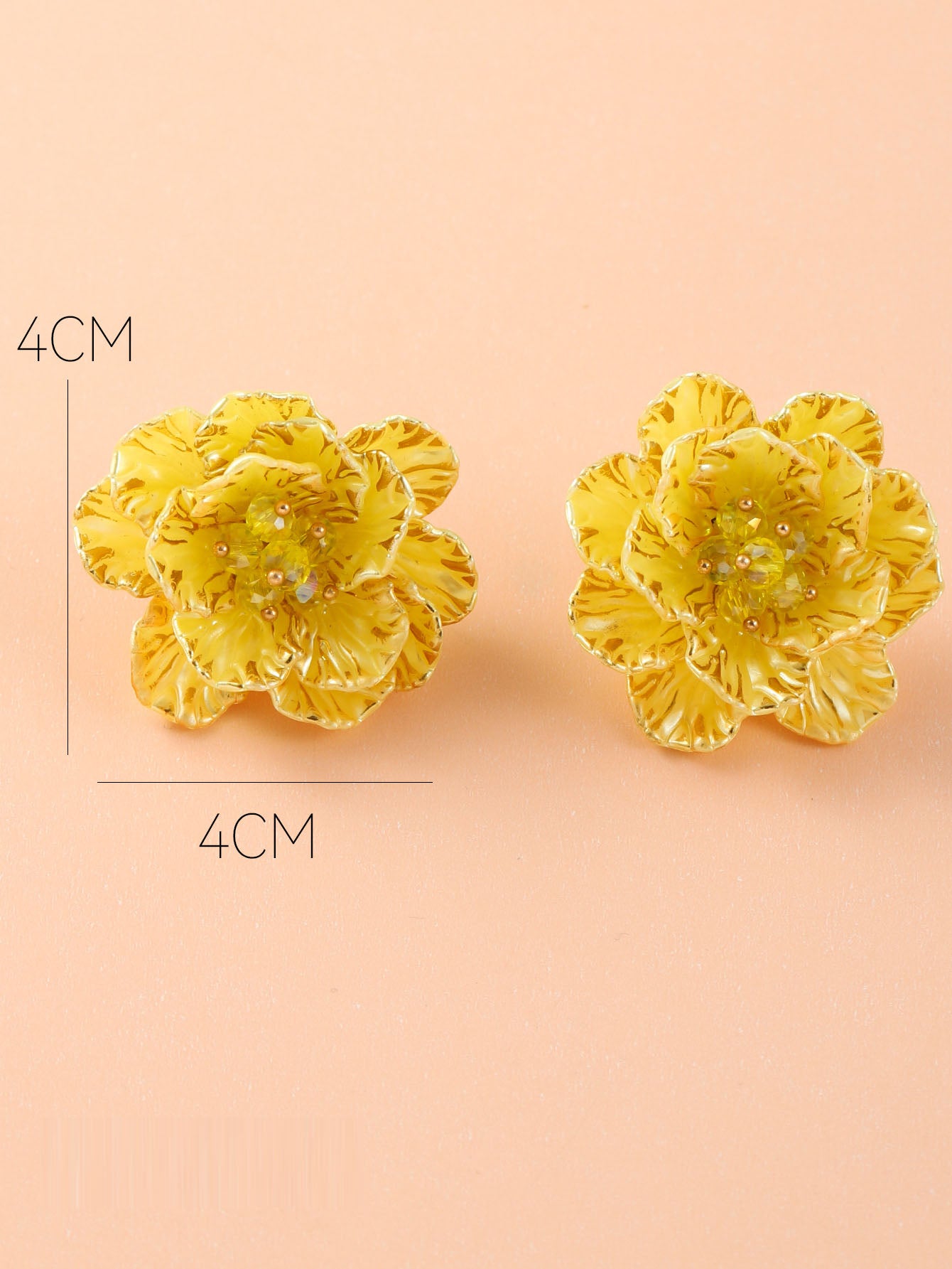 Pre Order: Exaggerated Resin Flower Bohemian Retro Earrings