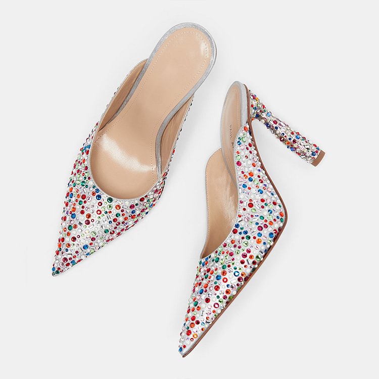 Pre Order:  Multicolor Rhinestones High Heels