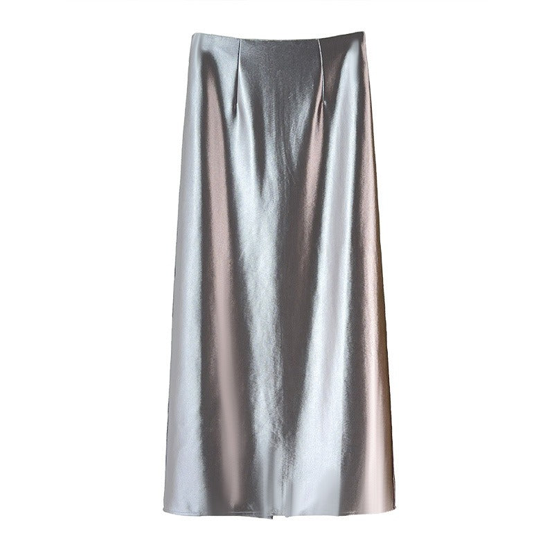 Pre Order:  High End Solid Shiny Satin Skirt