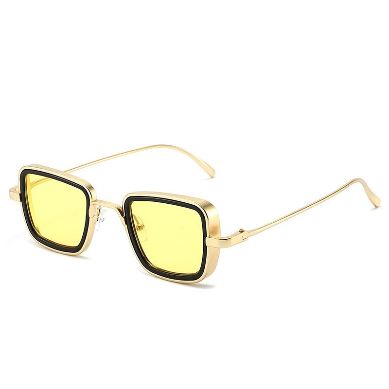 Pre Order:  Square Metal Frame Colored Sunglasses