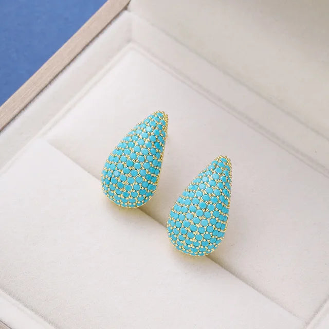 Pre Order:  Chunky Zircon Teardrop Stud Earrings