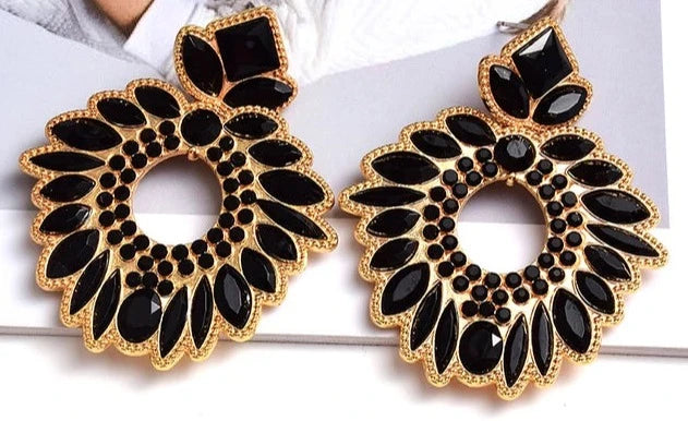 Pre Order:  Rhinestone Wreath Drop Earrings