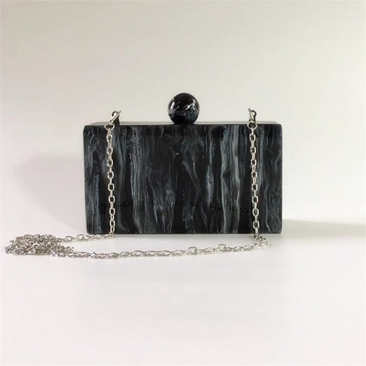 Pre Order:  Marble Grain Acrylic Crossbody Box Bag