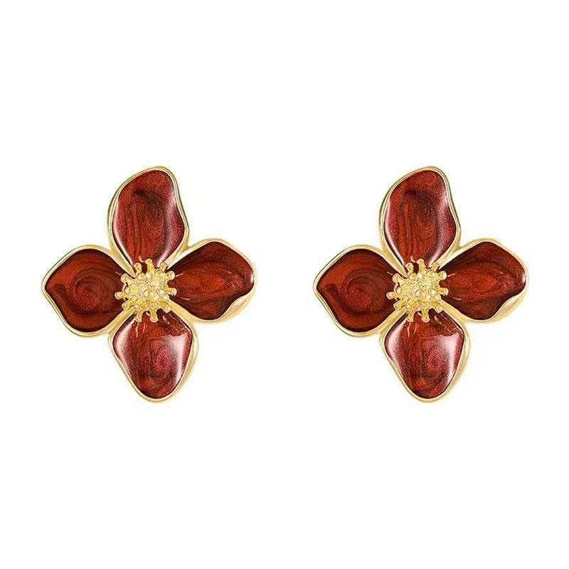 Pre Order:  Glazed 3D Flower Earrings