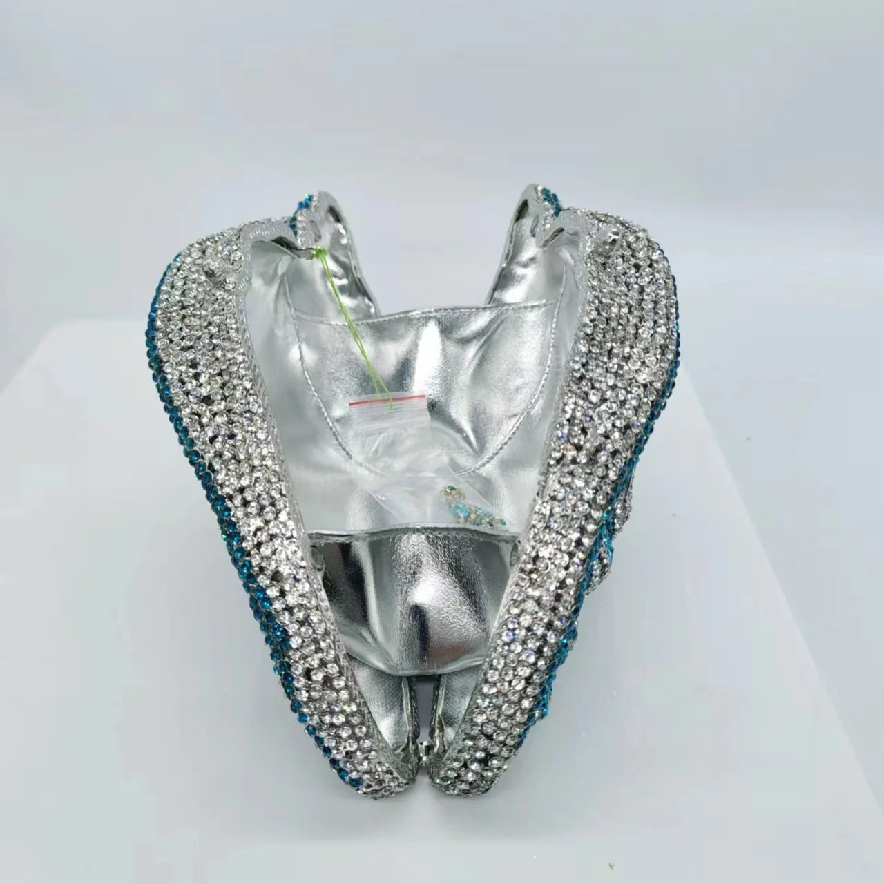 Pre Order:  Rhinestones Conch Metal Clutch Bag