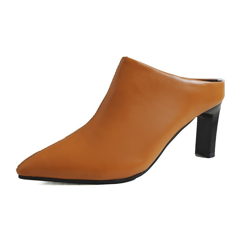 Pre Order:  Retro Stiletto Pointed Toe Mules