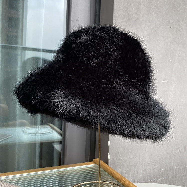 Pre Order:  Warm Thick Faux Fur Bucket Hat