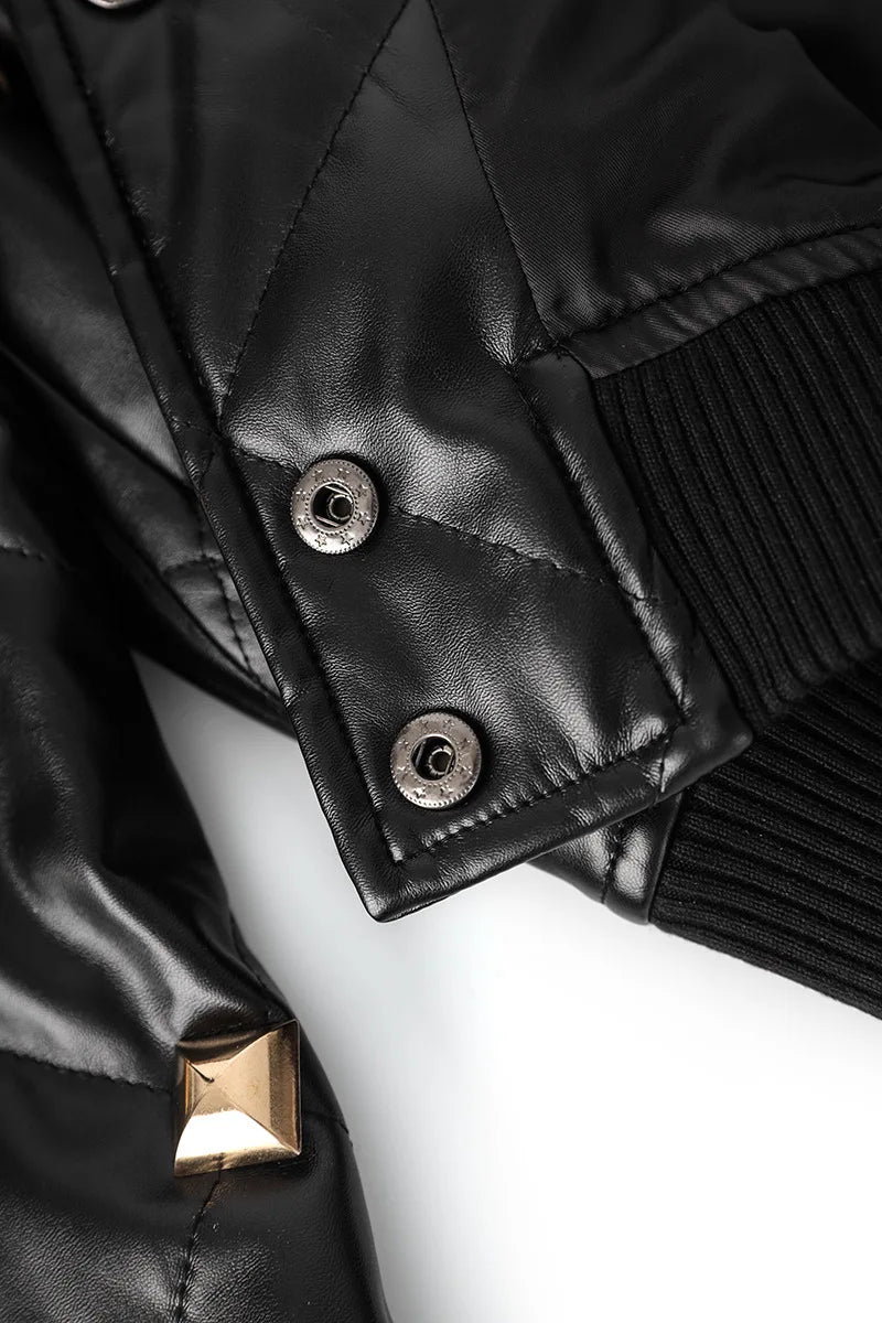 Pre Order:  Diamond Quilted Press Studs Jacket