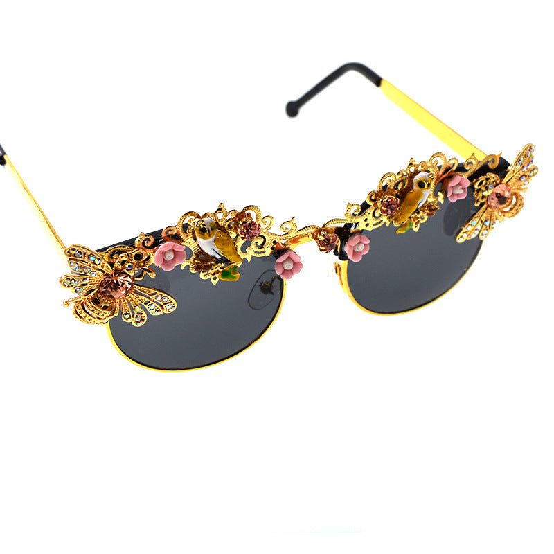 Pre Order:  Classical Diamond Inlaid Sunglasses