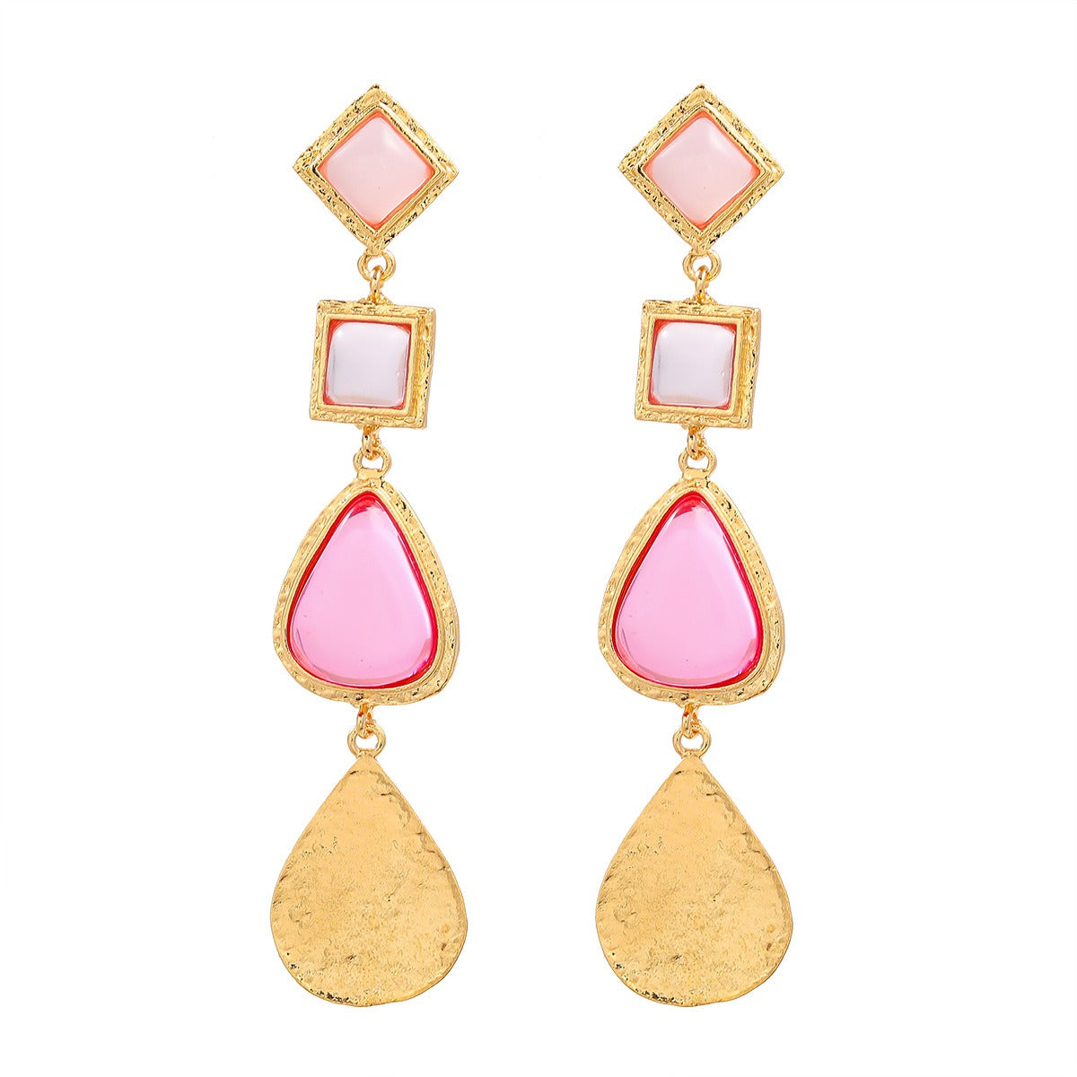 Pre Order:  Colorful Acrylic Water Drop Pendant Earrings