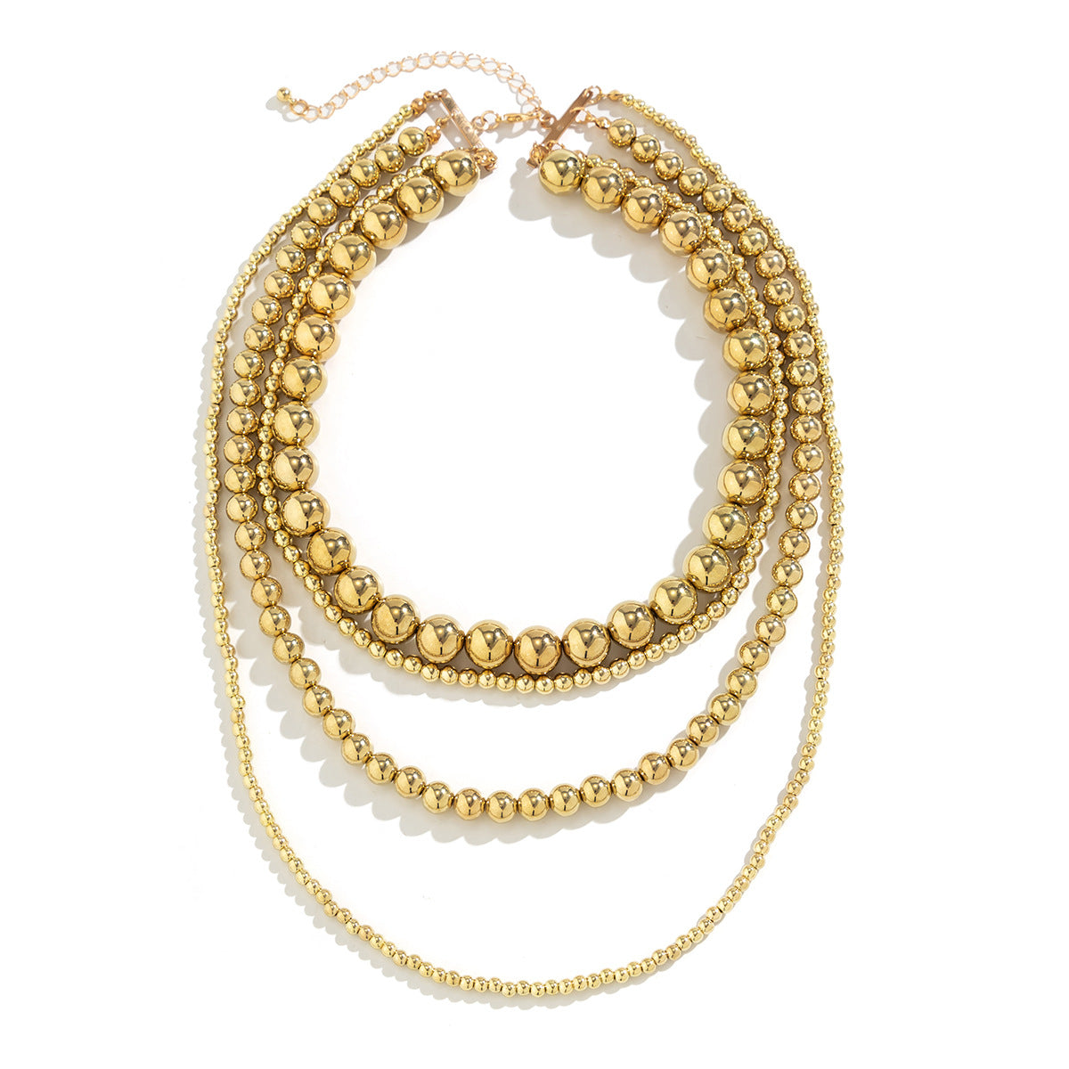 Pre Order:  Vintage Multi Layered Round Bead Necklace