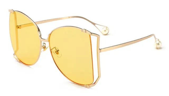 Pre Order:  Pearl Temple Tips Square Sunglasses