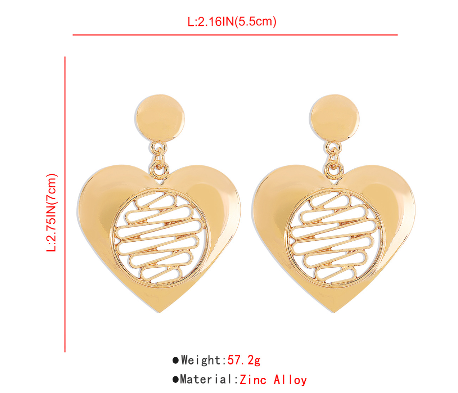 Pre Order:  Hearts Electroplated Dangle Earrings