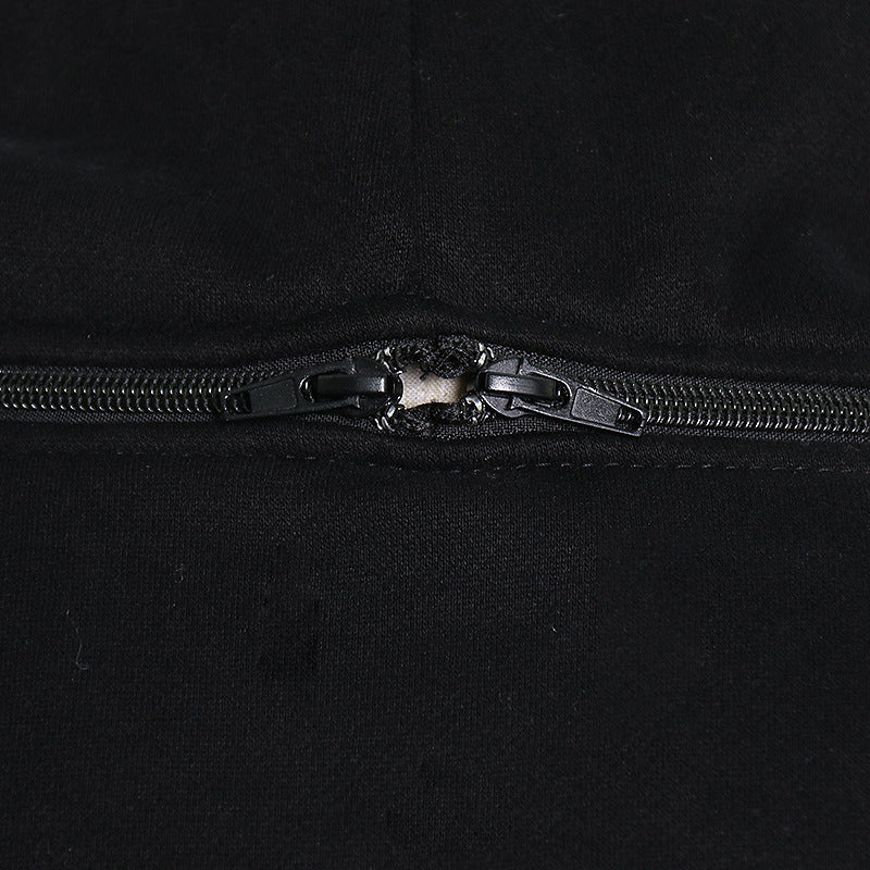 Pre Order:  Hooded Zipper Spliced Pocket Sweatshirt