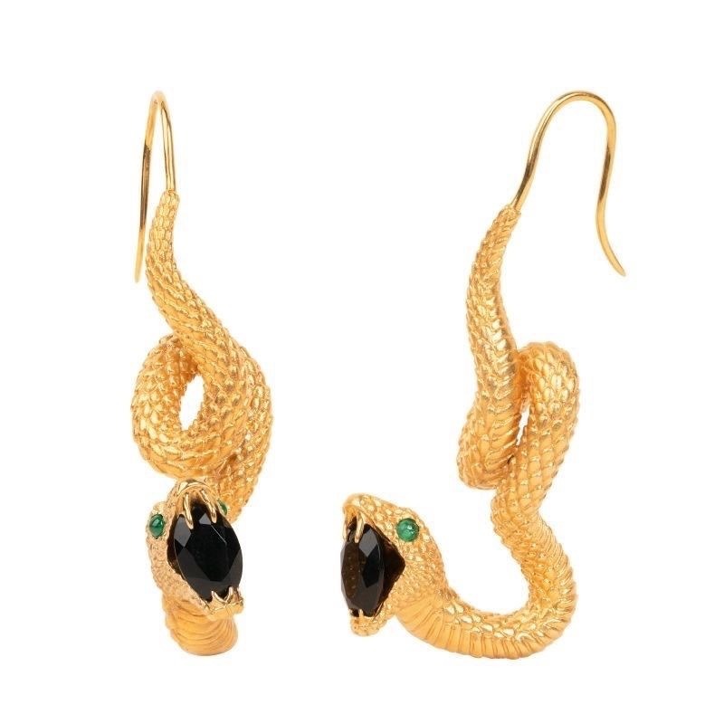 Pre Order:  Mystical Crystal Snake Earrings