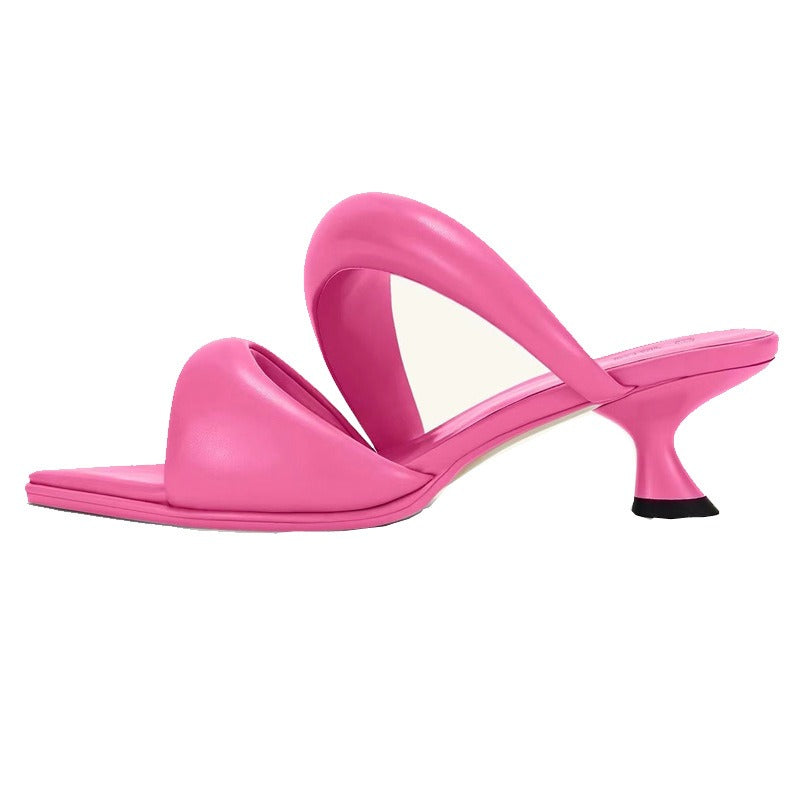 Fashion low heels pink