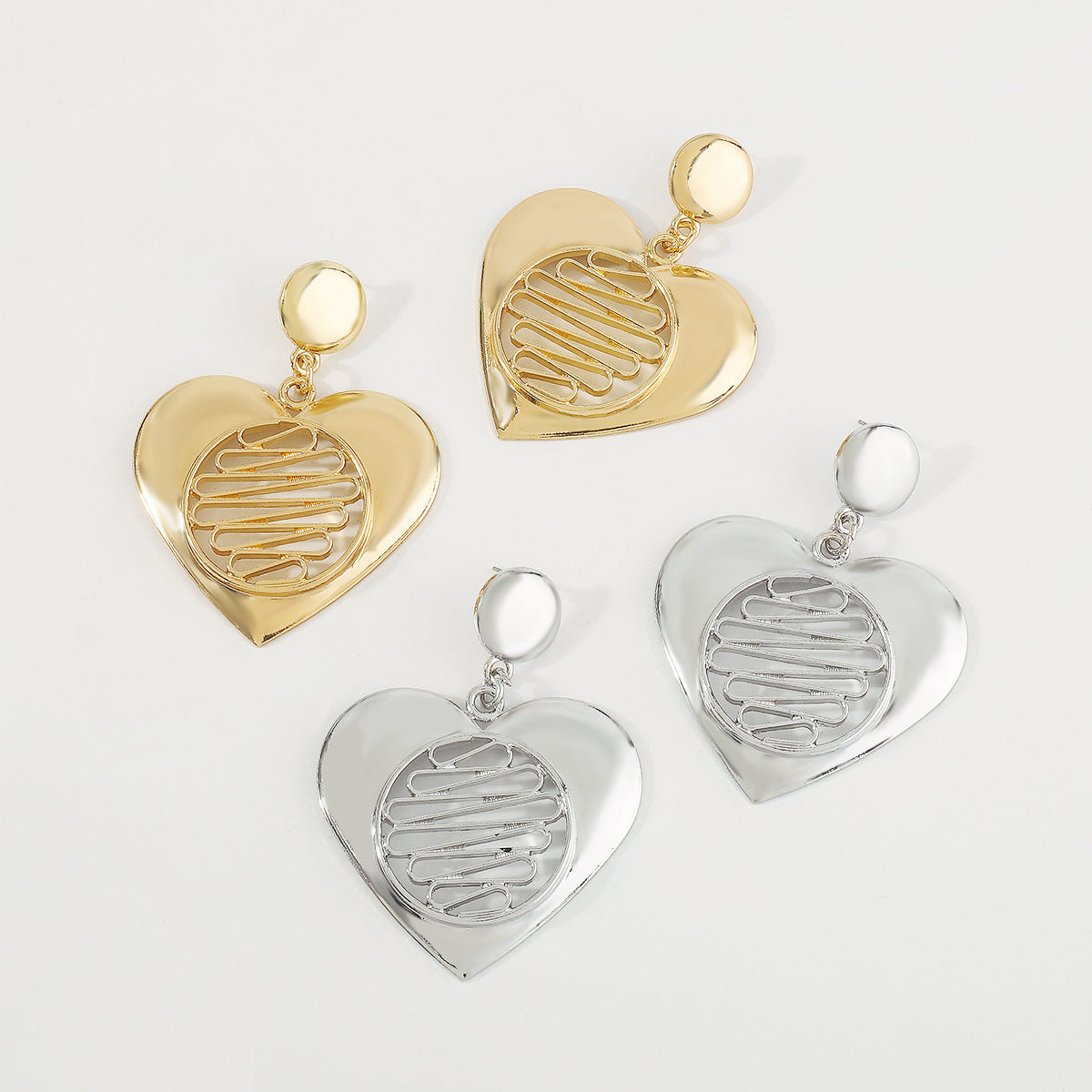 Pre Order:  Hearts Electroplated Dangle Earrings