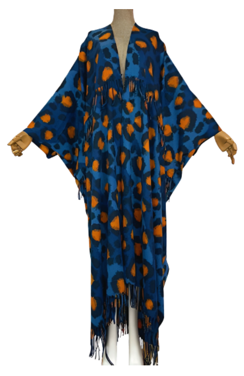 Pre Order:  Cozy Retro Leopard Print Cardigan with Matching Scarf - WINI