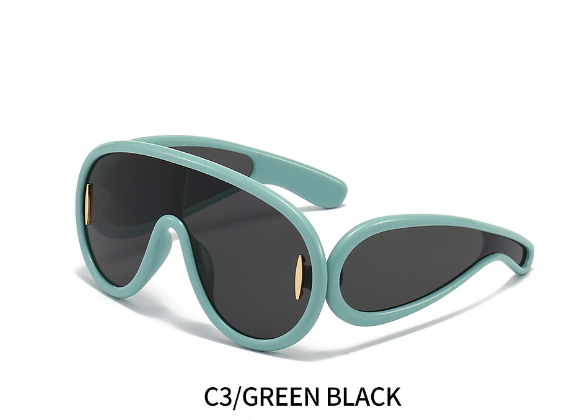 Pre Order:  One-piece Oval Large Frame Sunglasses