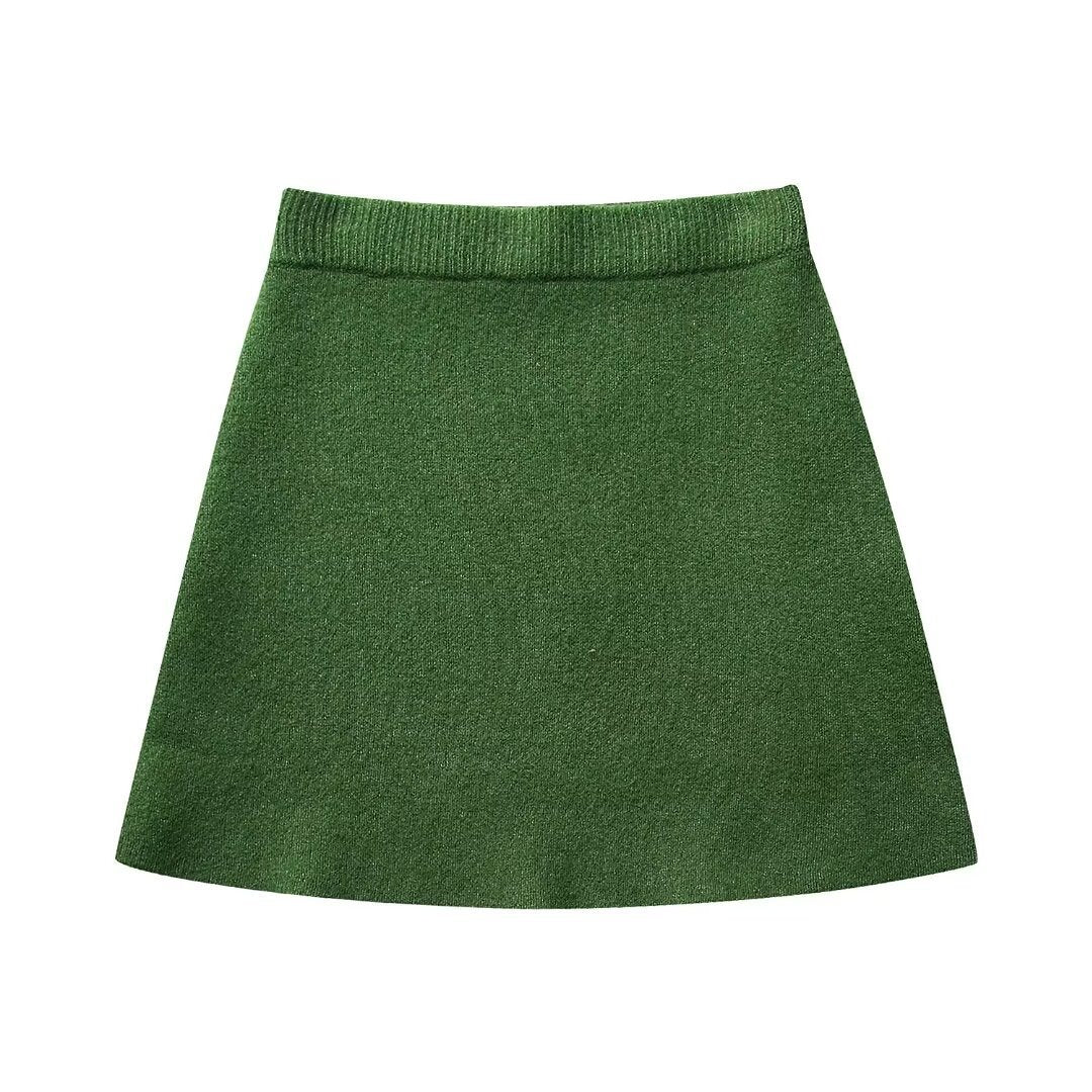 Pre Order:  Green Knitted Loose Ribbed Set